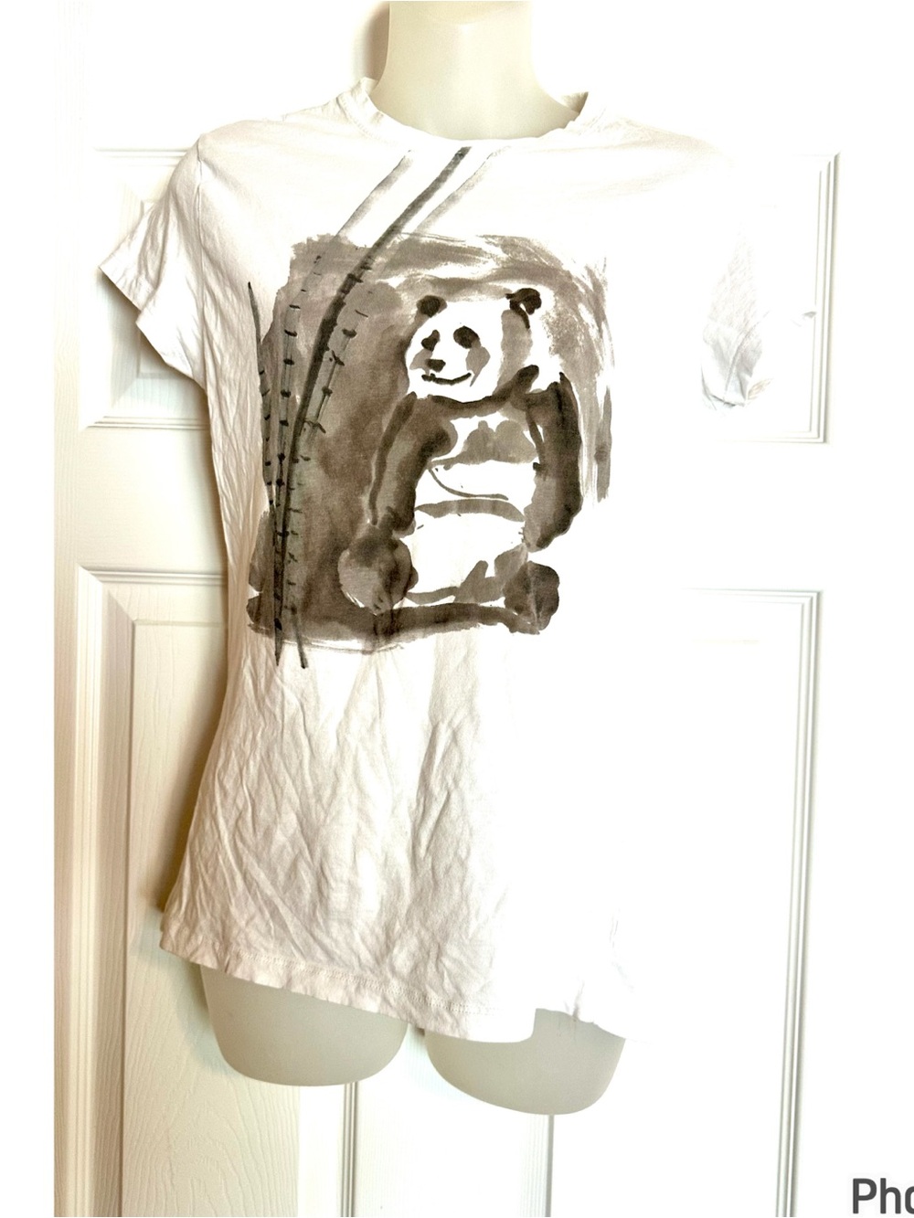 Target White Short-Sleeve Panda Graphic Tee